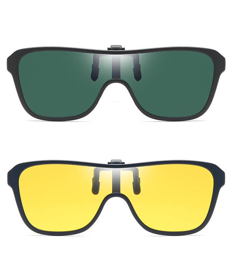 Integrated Nearsightedness Glasses Clip-On For Day And Night