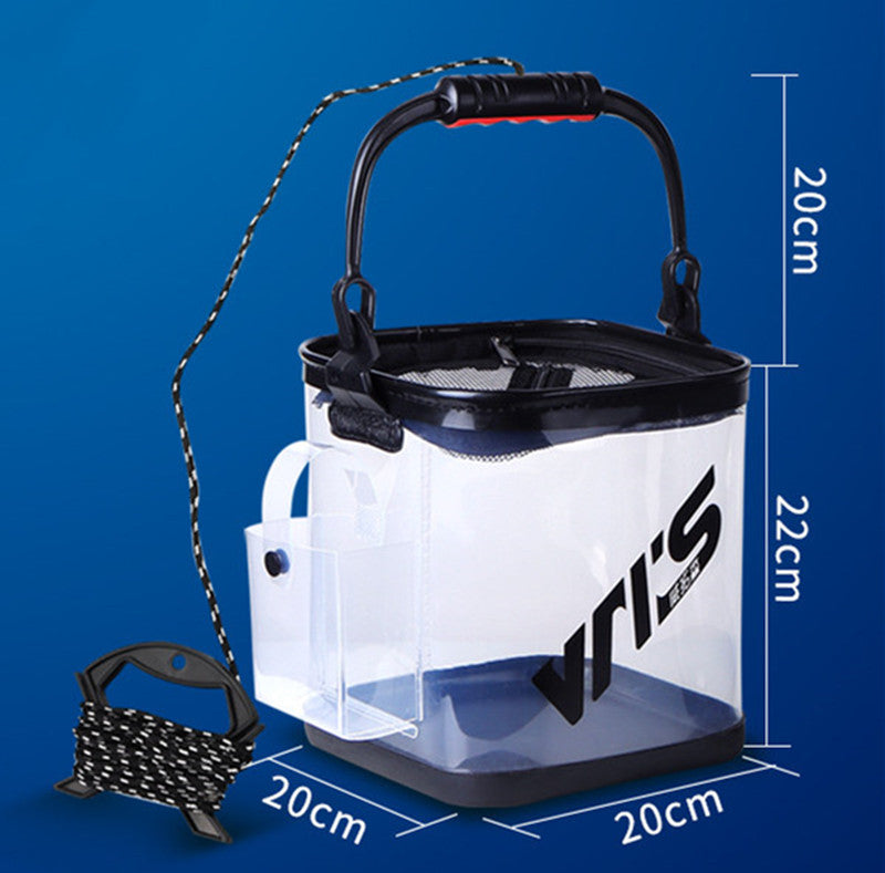 Foldable Transparent Fish Bucket