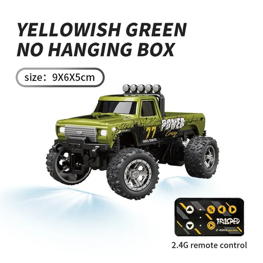 RC 1/64 Speed Mini Off-Road Climbing Car Alloy Cool Appearance Light Shock Absorption Children'S Toy Gift