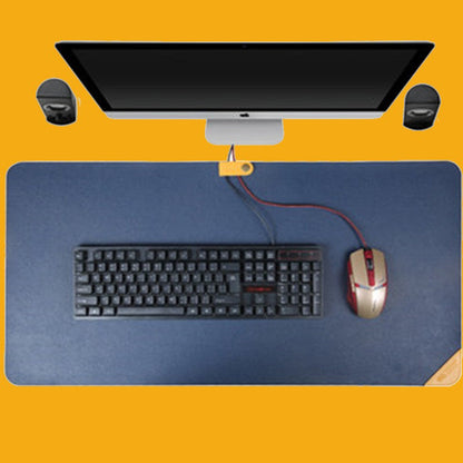Double-sided Large Waterproof PU Leather Desk Mat, for Office and Home