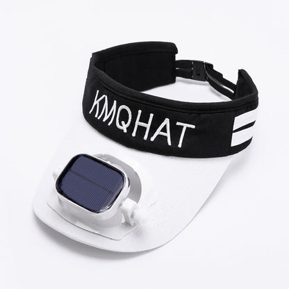 Sun Visor Hat with Solar Powered Fan, for Camping, Hiking