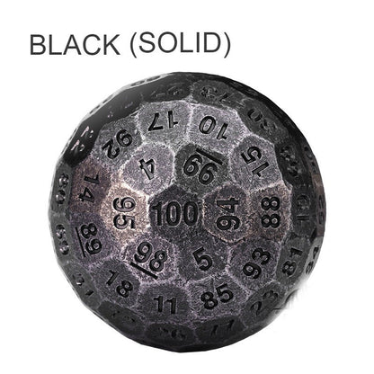 100 Sided Polyhedron Metal Dice with Numbering, Designed for Big Party & More Possibilities