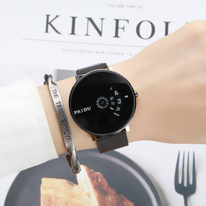 Fashion Minimalist Wrist Watch, with 43mm Round Dial and Stainless Steel/Leather/Cloth Band, for Men and Women