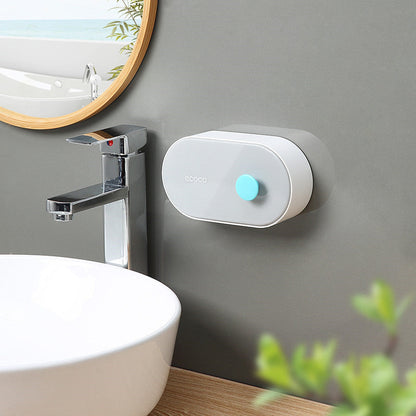 Hole-free Wall-Mounted Drainage Flip-Top Soap Box