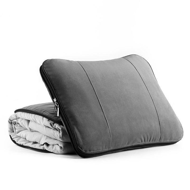 2-in-1 Lumbar Support Pillow with Blanket, for Car, Office, Library, Airplane