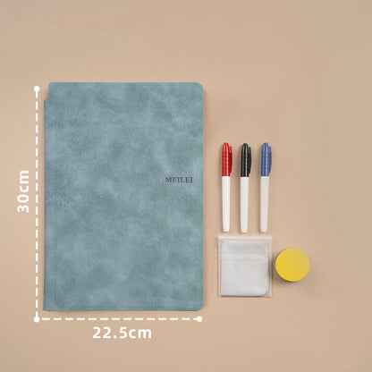 Leather Erasable Whiteboard Notebook