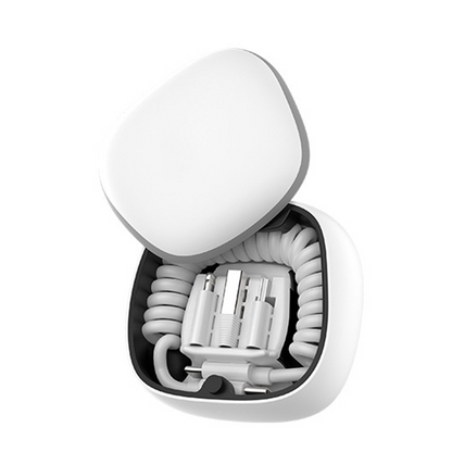 All-in-one spring cable power bank Type-c Android lightning storage box Emergency mini power bank