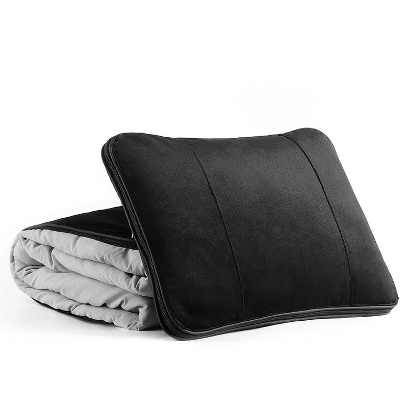 2-in-1 Lumbar Support Pillow with Blanket, for Car, Office, Library, Airplane