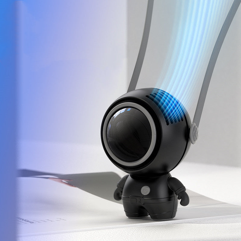 Portable Rechargeable Astronaut Neck Fan, for Outdoor, Sports, Home