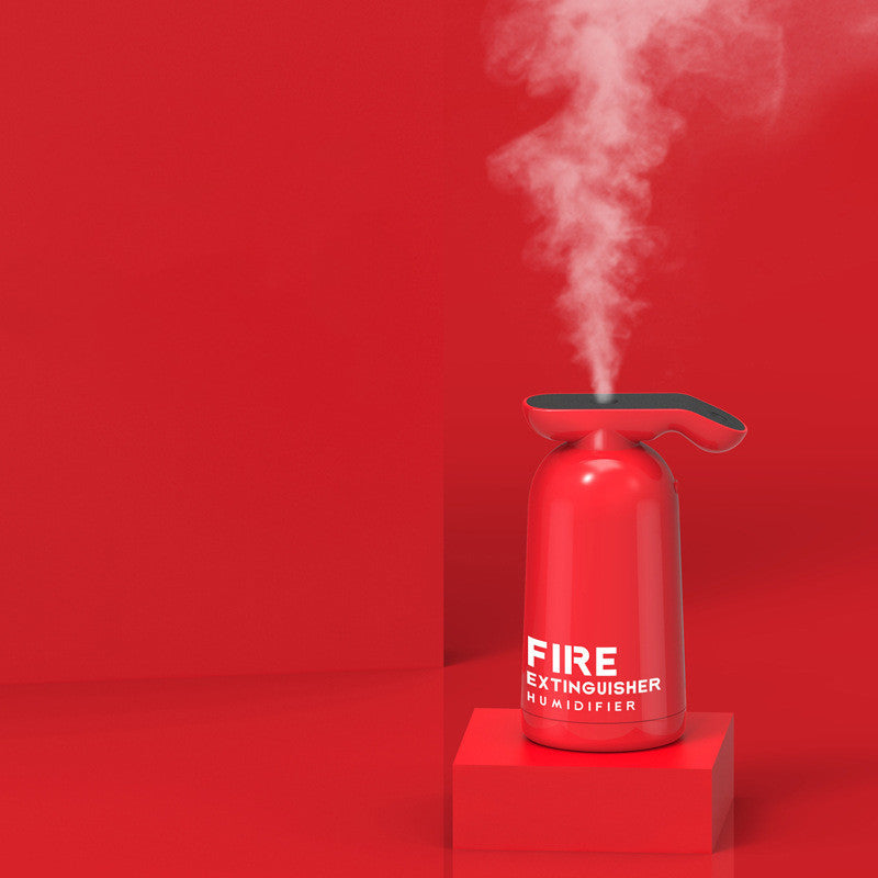 Portable USB Humidifier, with Unique Fire Extinguisher Shape & 200ml Clear Water Tank, for Car, Home & Office