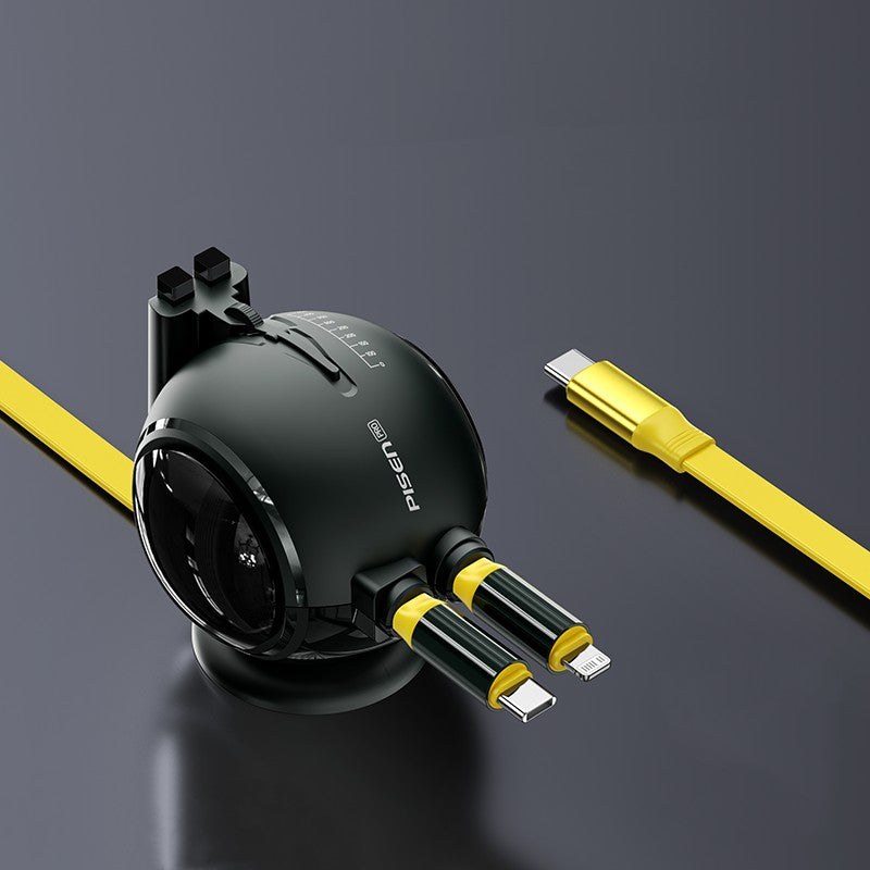 2-in-1 Retractable Super Fast Charging Data Cable