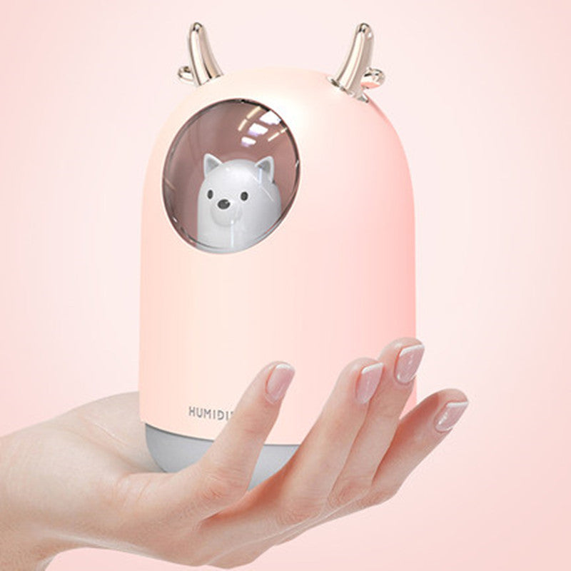 Portable Humidifier with Adjustable Mist Mode, Large Capacity Water Tank, 7-Color LED Light and Auto Shut-off Design, for Bedroom, Home, Office
