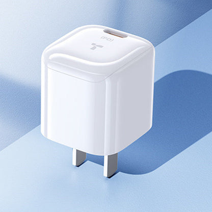Portable USB-C PD Wall Charger, with Fast Charging Chip, for Phone, Tablet, Earphones & More