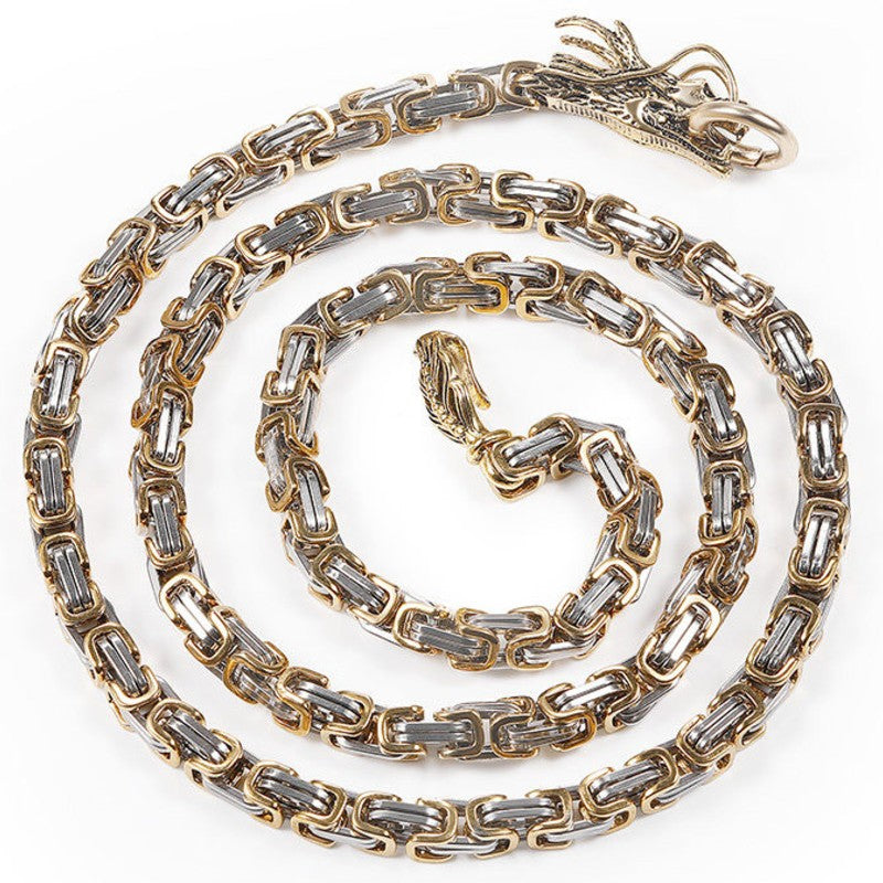 Long Titanium Steel Bracelet, with Adjustable Length, for Decoration & Self-defense