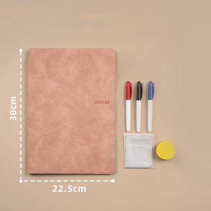 Leather Erasable Whiteboard Notebook