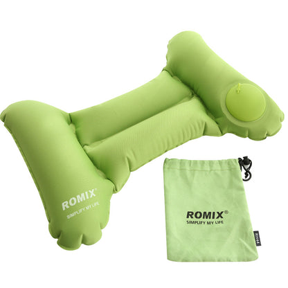 Ultralight Ergonomic Inflatable Camping Travel Pillow, for Neck & Lumbar Support