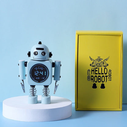 Robot Alarm Clock, Easy-to-Read Digital Display, Pleasant Sounds & Temperature