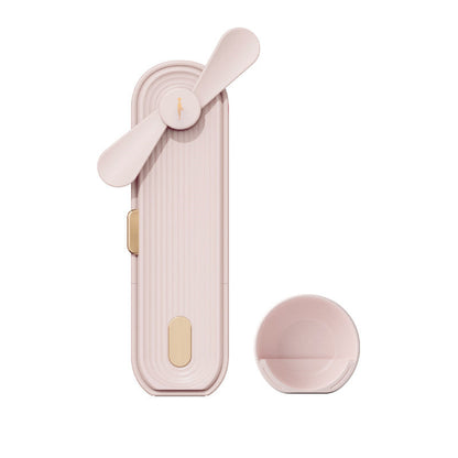 Portable Rechargeable Handheld Fan, with Two Wind Speeds & Power Bank