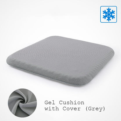 Portable Cooling Gel Seat Cushion, with Non-Slip Cover, for Car, Office Chair, Wheelchair & More