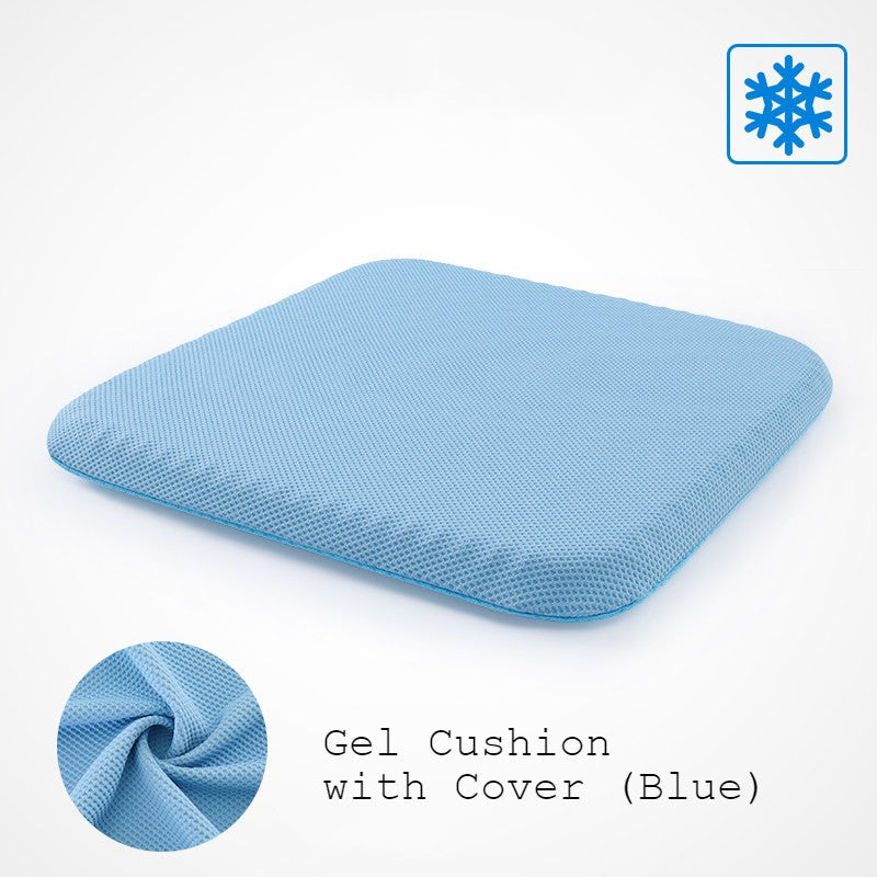 Portable Cooling Gel Seat Cushion, with Non-Slip Cover, for Car, Office Chair, Wheelchair & More