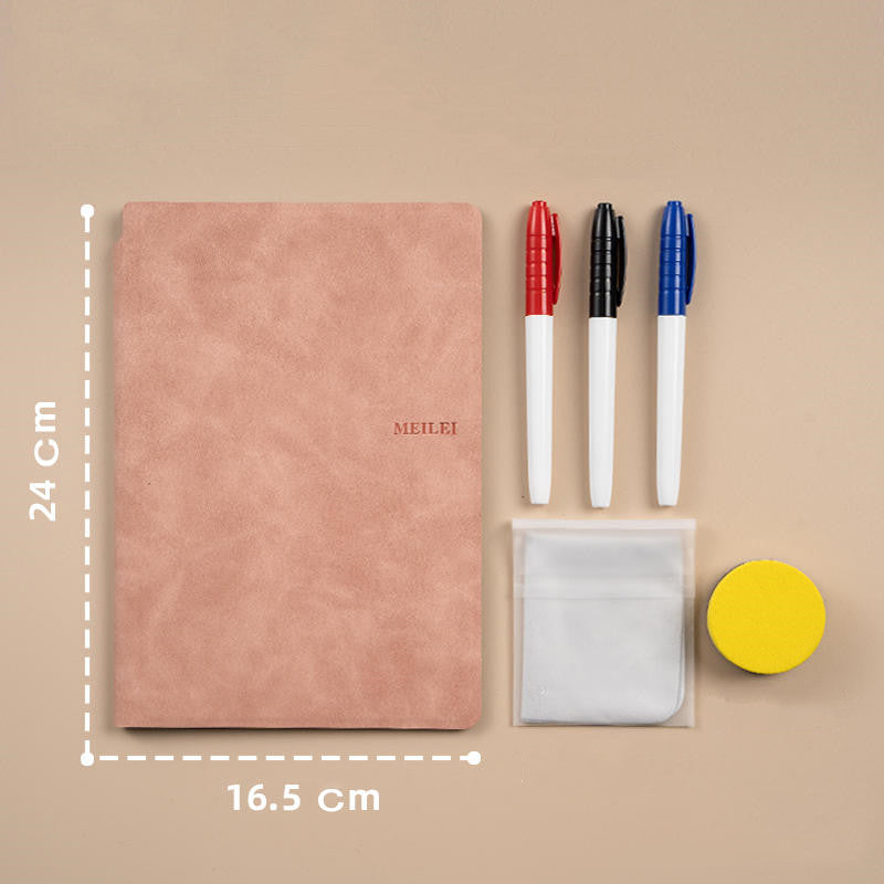 Leather Erasable Whiteboard Notebook