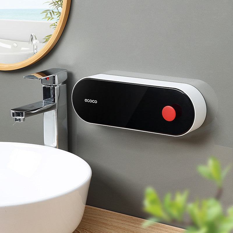 Hole-free Wall-Mounted Drainage Flip-Top Soap Box