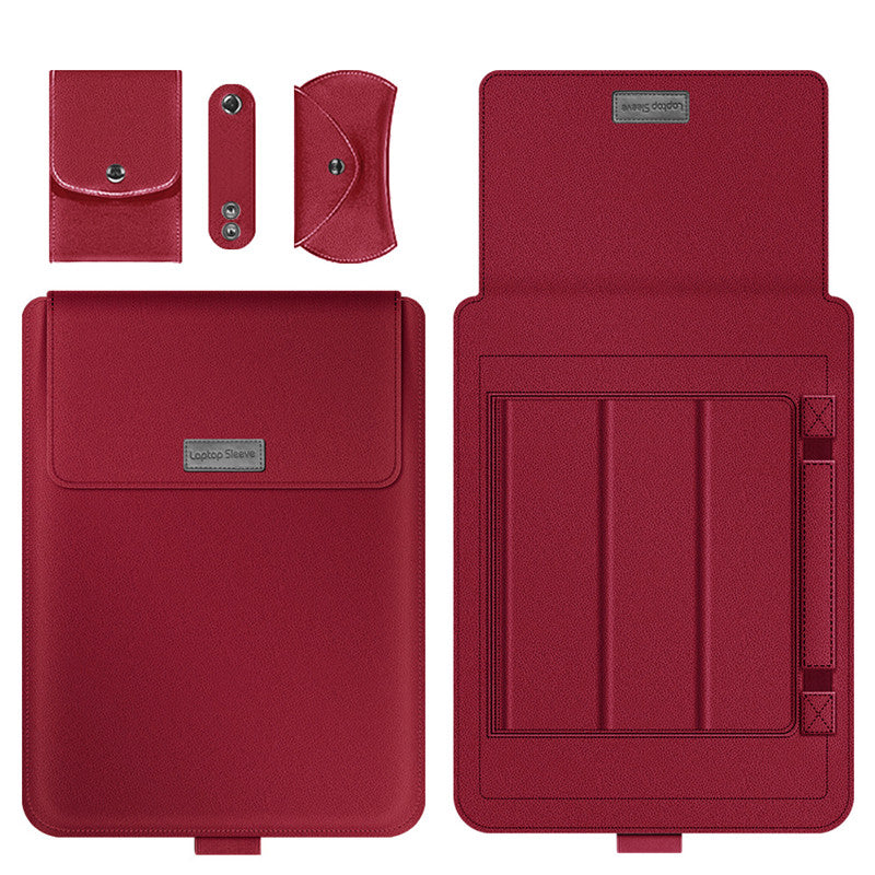 Laptop Sleeve Bag with Built-in Adjustable Stand, Mouse Bag and Power Adapter Bag, for 15.4" / 15.6" / 16.1"/ 17" Laptop