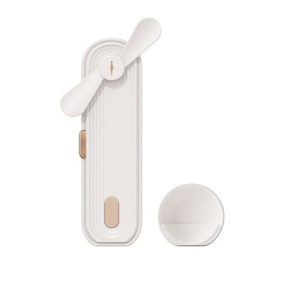 Portable Rechargeable Handheld Fan, with Two Wind Speeds & Power Bank