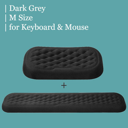 Keyboard & Mouse Wrist Rest, with Ergonomic Design, Breathable Memory Foam & Anti-slip Backing, for Home & Office