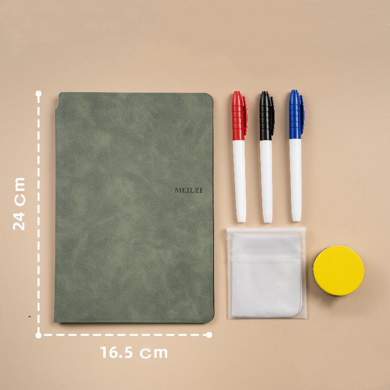 Leather Erasable Whiteboard Notebook