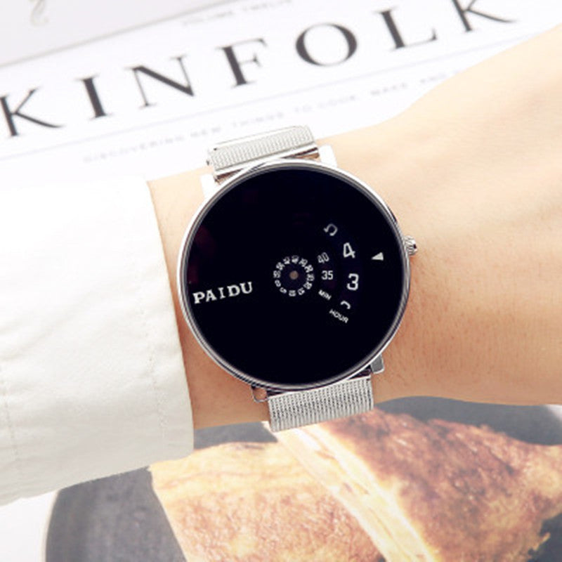 Fashion Minimalist Wrist Watch, with 43mm Round Dial and Stainless Steel/Leather/Cloth Band, for Men and Women