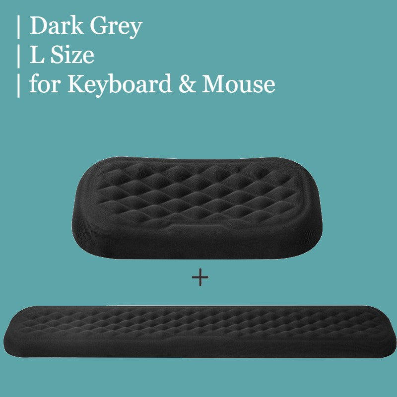 Keyboard & Mouse Wrist Rest, with Ergonomic Design, Breathable Memory Foam & Anti-slip Backing, for Home & Office