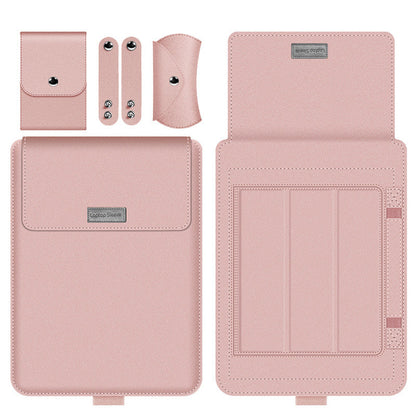 Laptop Sleeve Bag with Built-in Adjustable Stand, Mouse Bag and Power Adapter Bag, for 15.4" / 15.6" / 16.1"/ 17" Laptop