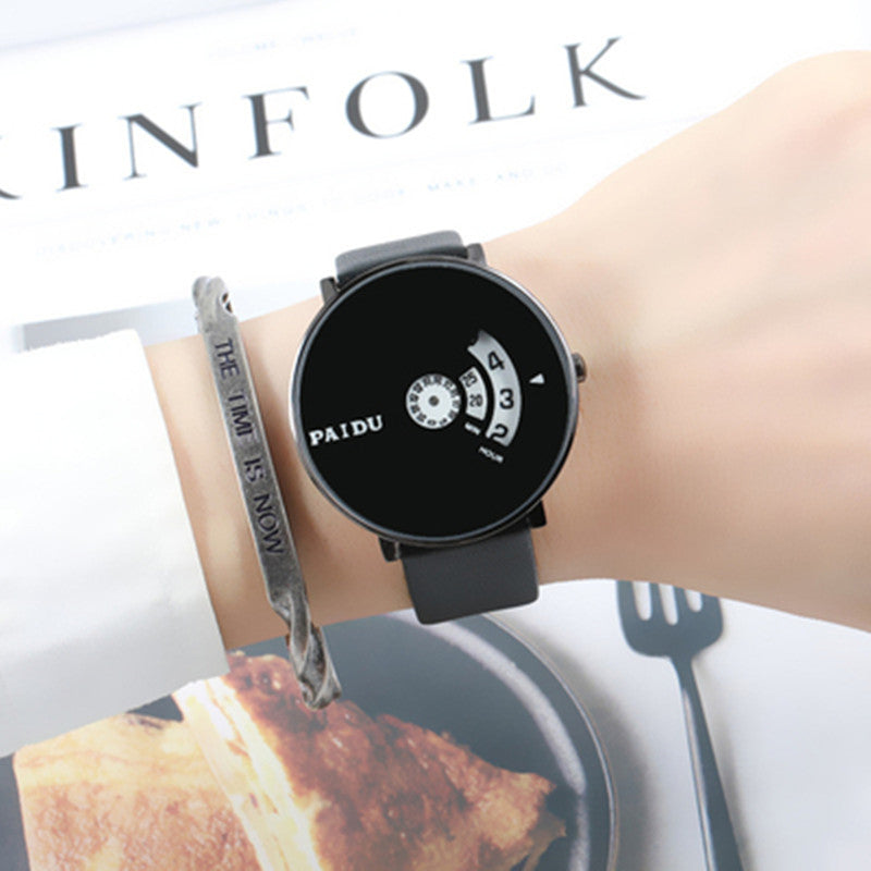 Fashion Minimalist Wrist Watch, with 43mm Round Dial and Stainless Steel/Leather/Cloth Band, for Men and Women