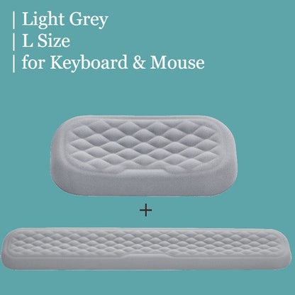 Keyboard & Mouse Wrist Rest, with Ergonomic Design, Breathable Memory Foam & Anti-slip Backing, for Home & Office