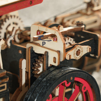 High-Difficulty Assembly Steam Locomotive Model