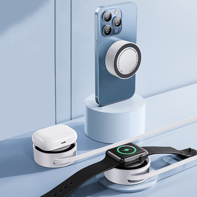 3-in-1 Portable Magnetic Wireless Charger