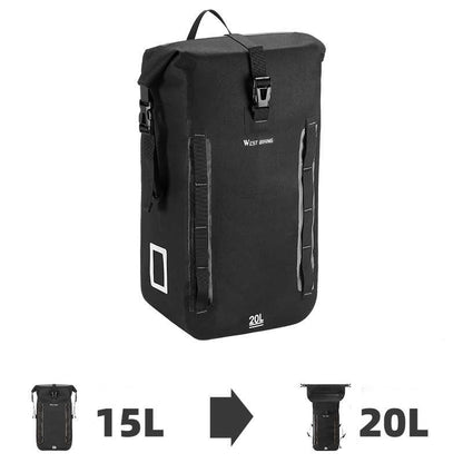 Waterproof Expandable Pannier Bag For Bicycle Rear Seat