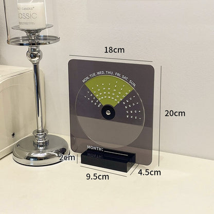 Acrylic Record Rotating Perpetual Calendar