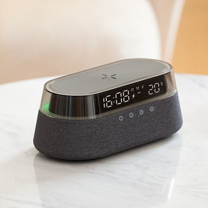 Night Light Wireless Charging Alarm Clock Retro Bluetooth Speaker