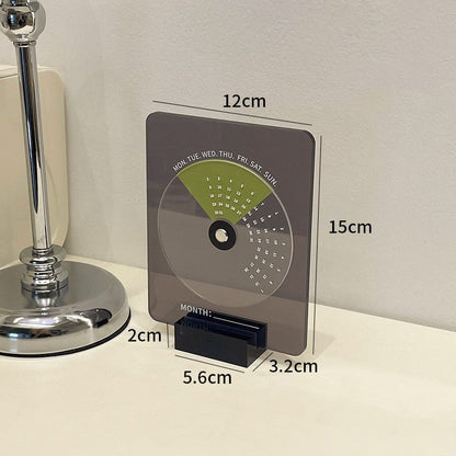 Acrylic Record Rotating Perpetual Calendar