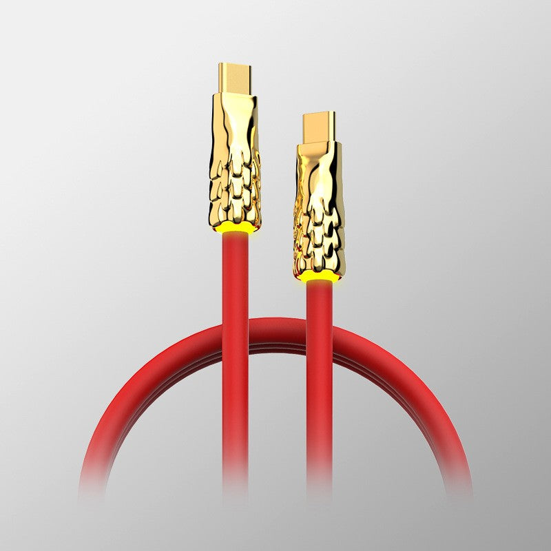 Liquid Silicone With Built-in Breathing Light Fast Charging Data Cable