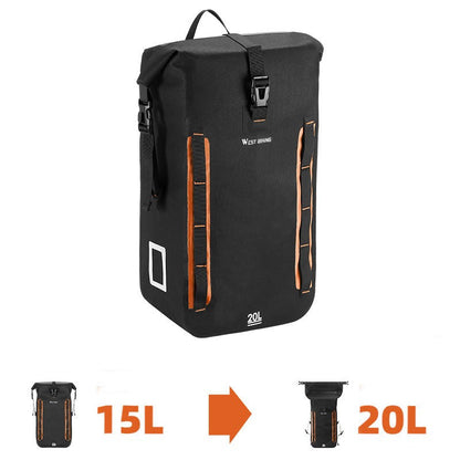 Waterproof Expandable Pannier Bag For Bicycle Rear Seat