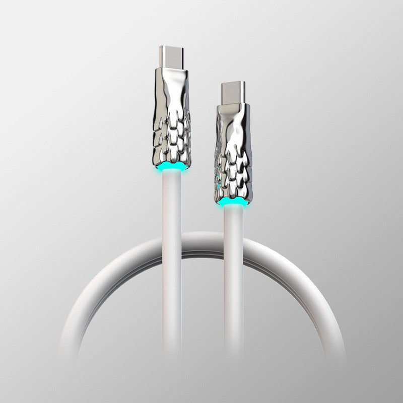 Liquid Silicone With Built-in Breathing Light Fast Charging Data Cable