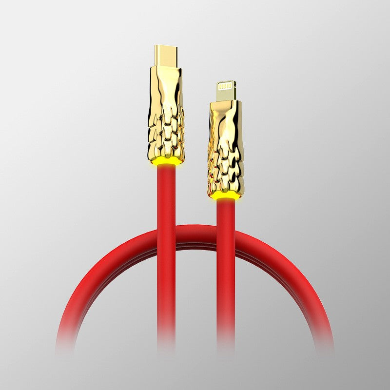 Liquid Silicone With Built-in Breathing Light Fast Charging Data Cable