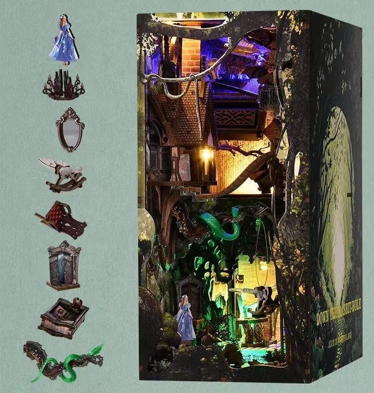 Down The Rabbit Hole DIY Book Nook Kit | Alice's Adventures in Wonderland