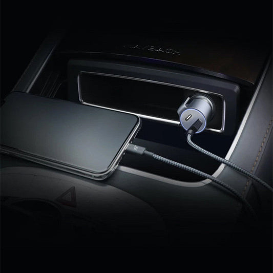 Dual Port Car Charger with Window Breaker and Seat Belt Cutter