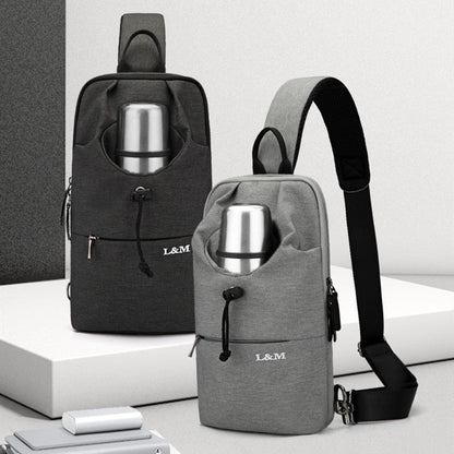 Portable Waterproof Sling Bag with Cup Holder, for Travel, Biking, Gym & More