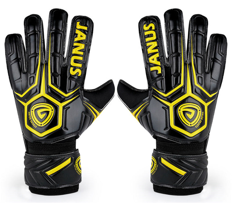 Goalkeeper Gloves with Finger Support, Anti-Slip Palm and Soft PU Hand Back, for Men & Women, Youth & Adult