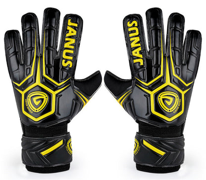 Goalkeeper Gloves with Finger Support, Anti-Slip Palm and Soft PU Hand Back, for Men & Women, Youth & Adult